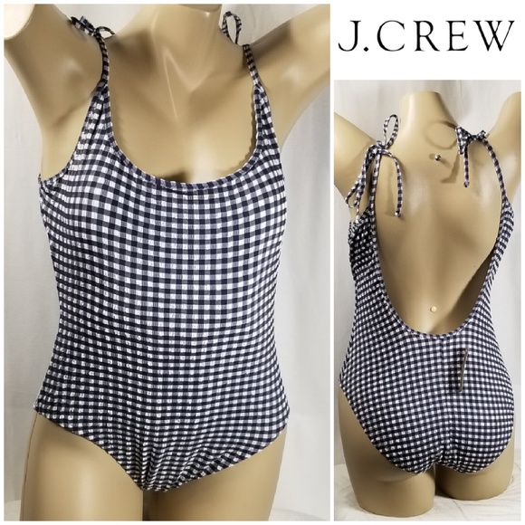 j crew gingham swim
